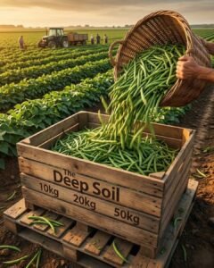 Fresh green pods and beans from The Deep Soil, available for bulk purchase online.