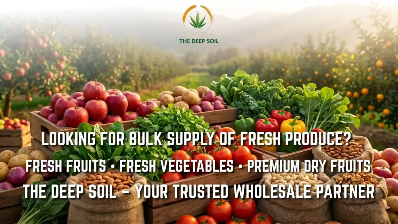 Buy fresh fruits and vegetables in bulk online in India from The Deep Soil wholesale partner.