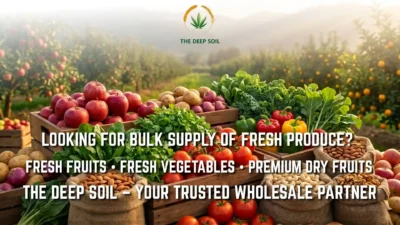 Buy fresh fruits and vegetables in bulk online in India from The Deep Soil wholesale partner.